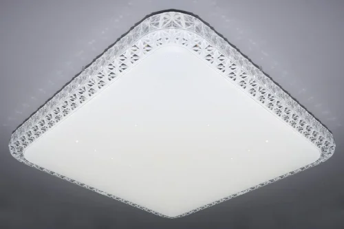 Светильник потолочный LED с пультом LED LAMPS 81080 Natali Kovaltseva белый на 1 лампу, основание белое в стиле хай-тек с пультом квадраты фото 8